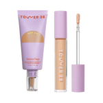 Tower 28's Everyday Base-ics Set includes SunnyDays™ SPF 30 provides light-medium buildable coverage and UV protection, as well as Swipe Serum Concealer covers dark circles, redness, and blemishes with a skin-like natural finish. [Shared]