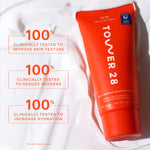 Tower 28 Beauty’s SOS Daily Barrier Recovery Cream: 100% clinically tested to improve skin texture, 100% tested to reduce redness, and 100% tested to increase hydration. Results based on a study with 30 participants. [Shared]