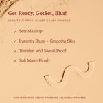 Shade: Balboa Banana [The Tower 28 Beauty GetSet Blur + Set Pressed Powder is 100% talc free, sets your makeup, and instantly blurs and smooths skin. Image features Balboa Banana.]