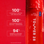 Tower 28 Beauty SOS Daily Balancing Gel Cleanser 100% clinically tested for irritation. [Shared]