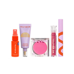 [Shared: Tower 28 Beauty Essentials Set featuring SOS Rescue Spray in 1 oz, SunnyDays SPF 30 Tinted Sunscreen, BeachPlease Cream Blush, ShineOn Lip Jelly, and MakeWaves Mascara]