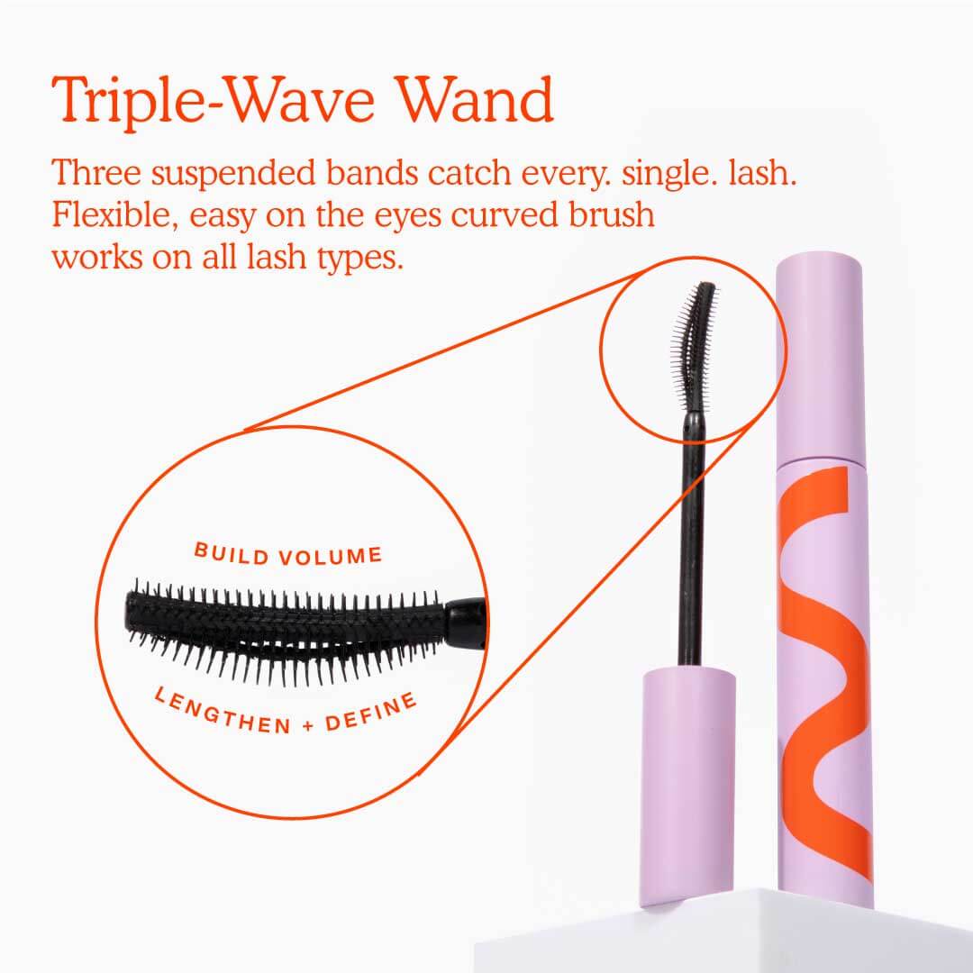 Shade: Jet [The Tower 28 Beauty MakeWaves Mini Mascara in the shade Jet.]